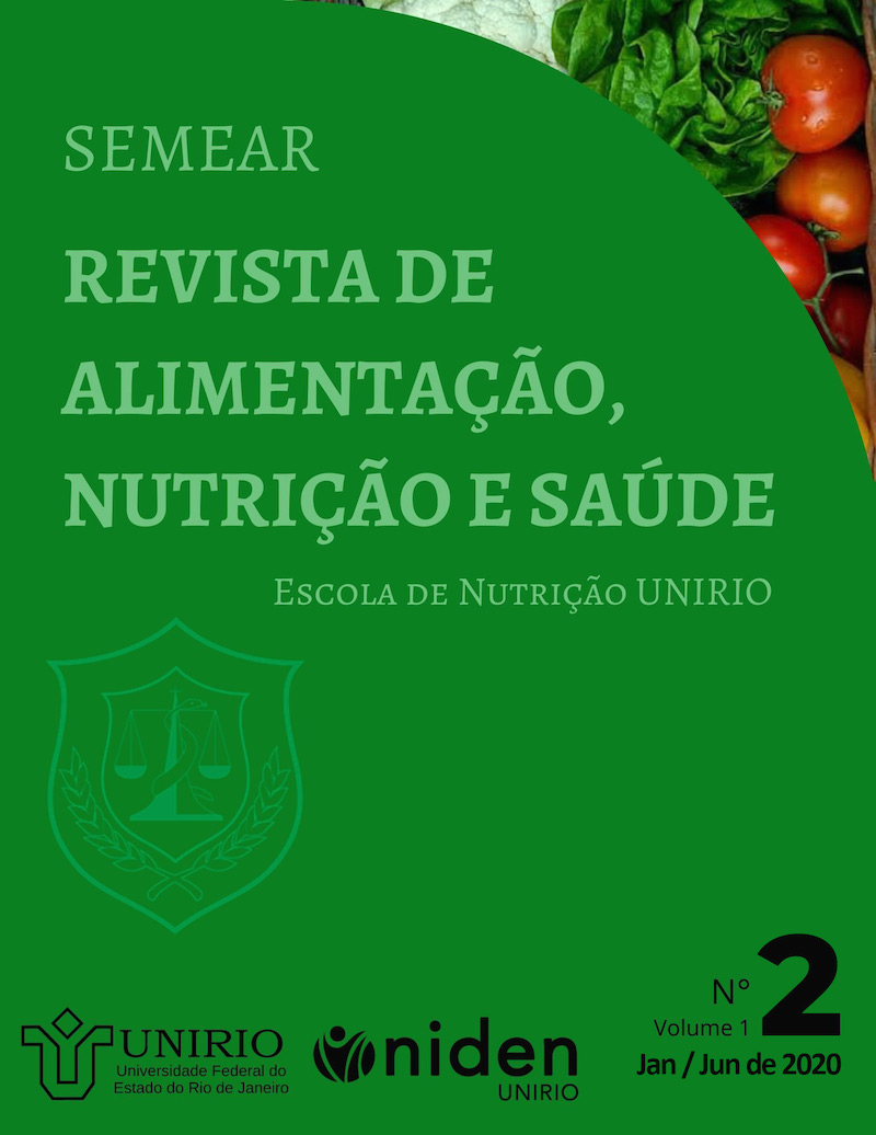 					View Vol. 2 No. 1 (2020): SEMEAR: Revista de Alimentação, Nutrição e Saúde
				